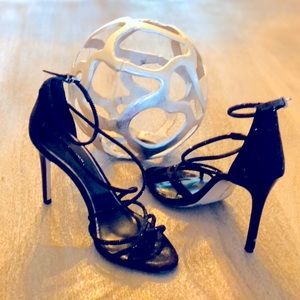 Sparkling strappy heel.  Worn once.